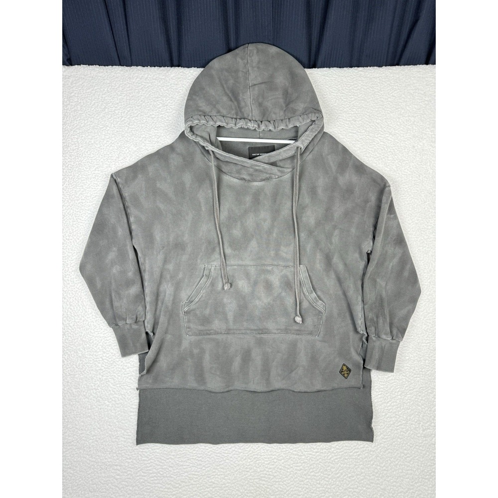 CULT OF INDIVIDUALITY Brushed Hoodie Long Gray - Men's Large Oversized